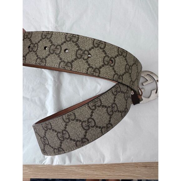 Gucci Men’s Belt with Interlocking G buckle Supreme - Picture 6 of 6